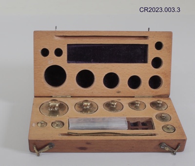 Apothecary weight set in wooden box image item