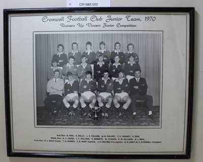 Photograph, Cromwell Football Club Junior Team 1970; Unknown; 1970; CR1985.022