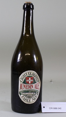 Dunedin Ale beer bottle; Unknown maker; Unknown; CR1988.042