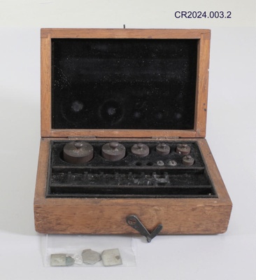 Apothecary weight set in wooden box image item