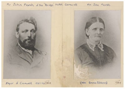 Photograph, Double image of Mr John Marsh and Mrs Emma Marsh (nee Gibbons); Bock; Unknown; CR1991.046.4