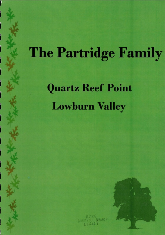 Booklet, The Partridge Family Quartz Reef Point Lowburn Valley