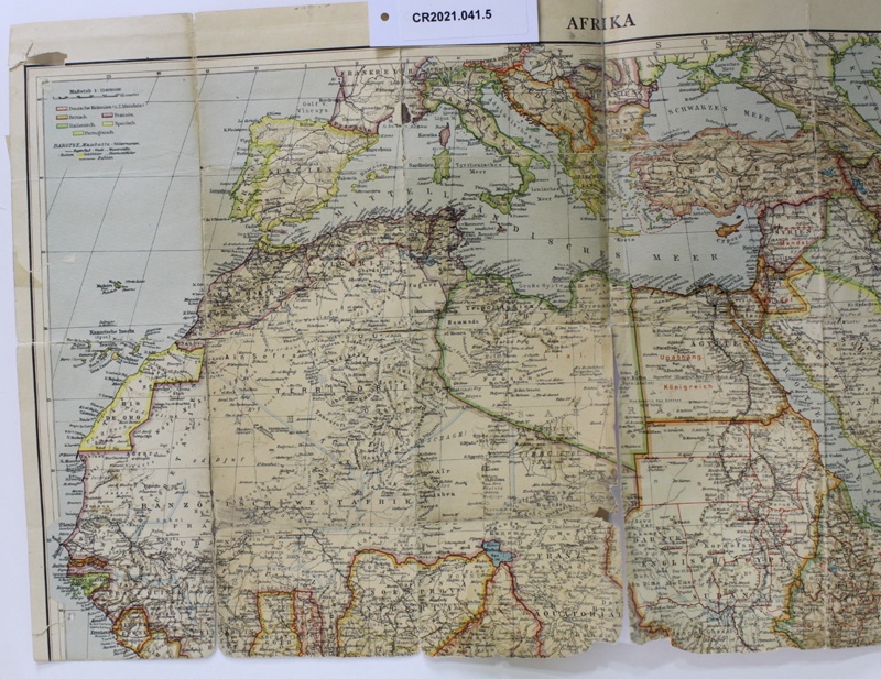 Afrika Karte - Map of Africa; 1940/41; CR2021.041.5 on NZ Museums