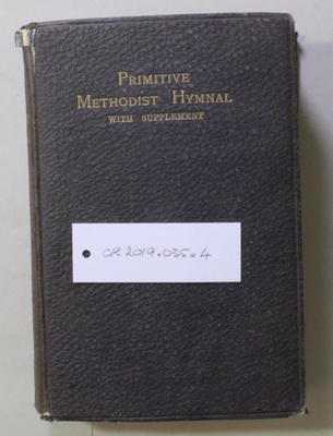 The Primitive Methodist Hymnal; Primitive Methodist Publishing House; 1889; CR2019.035.4