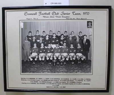 Photograph, Cromwell Football Club Senior Team 1970; Unknown; 1970; CR1985.023