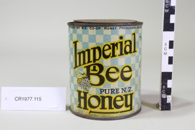 Honey tin; Unknown maker; Unknown; CR1977.115 