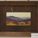 Framed painting of a landscape of heather growing wild against dark hills, by L. Carlisle ; L. Carlisle; Unknown; CR1980.083.2