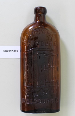 1890s Warner's Safe Cure bottle; H H Warner; CR2012.069