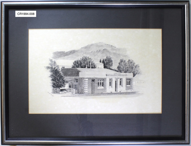 Painting, Old Cromwell Post Office; Doug Ayson; CR1994.008 eHive