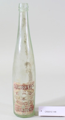 Clear glass bottle; CR2012.146 
