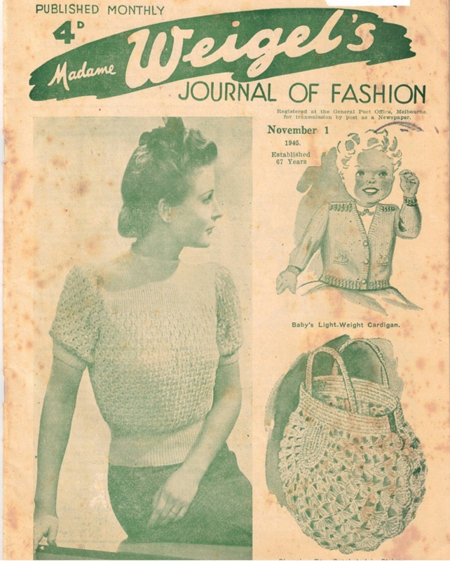 Magazine, Madame Weigel's Journal of Fashion 1945
