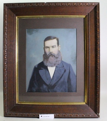 Tinted photograph portrait of Thomas McNulty, Coal Merchant, Cromwell; Unknown; Unknown; CR1980.060