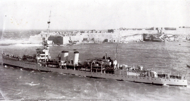 Photograph of an unidentified Royal Naval warship leaving Harbour in ...