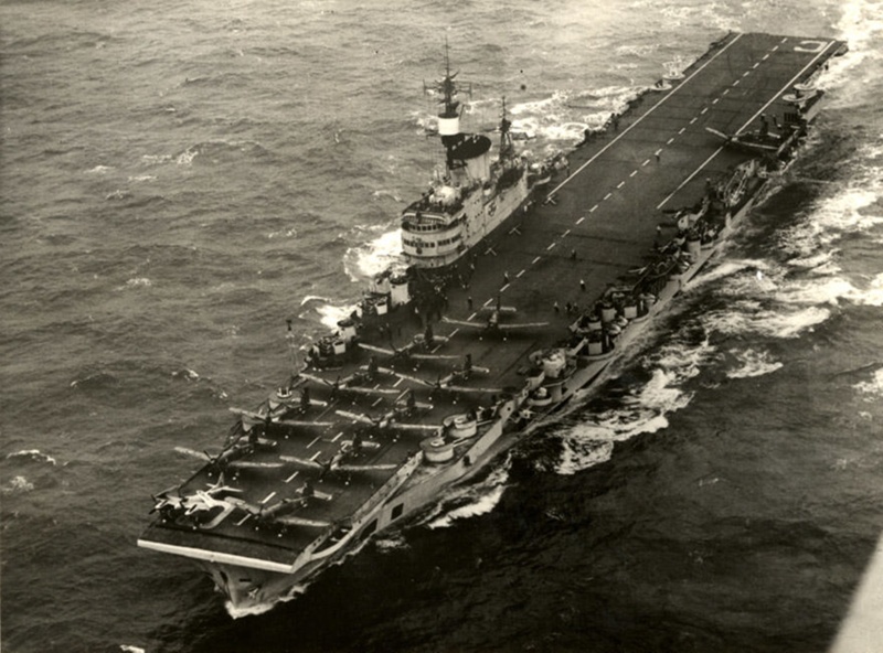 Photograph of aircraft carrier HMS Implacable; photographer : unknown ...