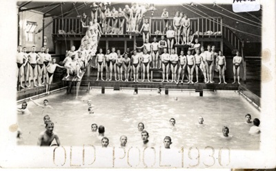 Photograph of the old swimming pool, HMS Ganges, 1930; photographer ...