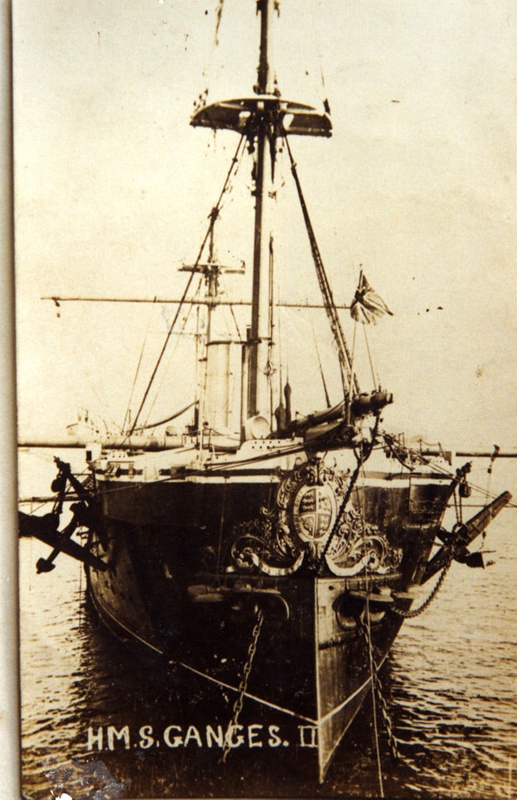 photograph of HMS Ganges II while moored of Shotley 1906; SHHMG:A2116 ...