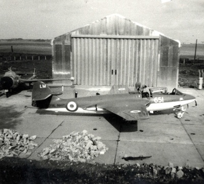 Photograph of Royal Naval aircraft at HMS Ganges in 1963.; photographer ...