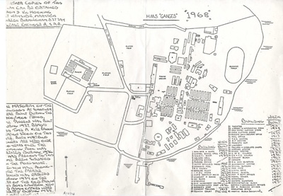 Sketch Map Of Hms Ganges Site Done In 1968.; Shhmg:a1034 