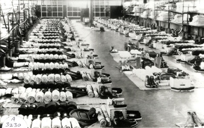 photograph of a full kit muster in unknown mess at HMS Ganges 1938 ...
