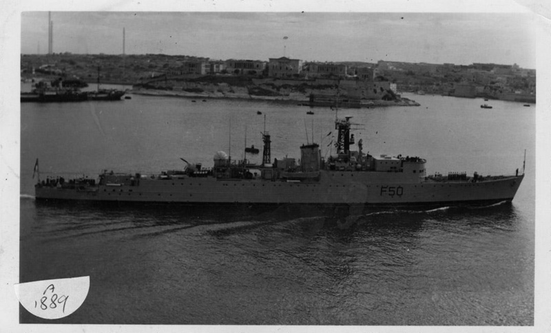 Photograph of a type 15 anti submarine frigate (F50) taken in Malta ...