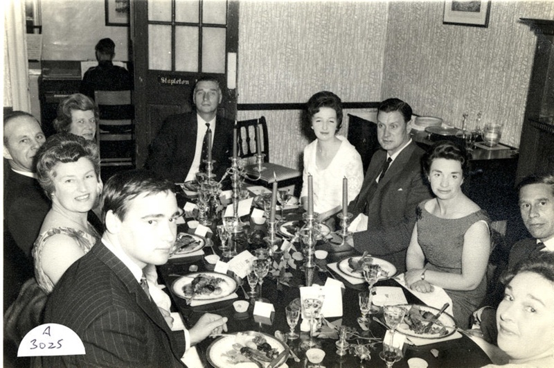 Photograph of a dinner party at HMS Ganges in 1965; photographer : Fisk ...