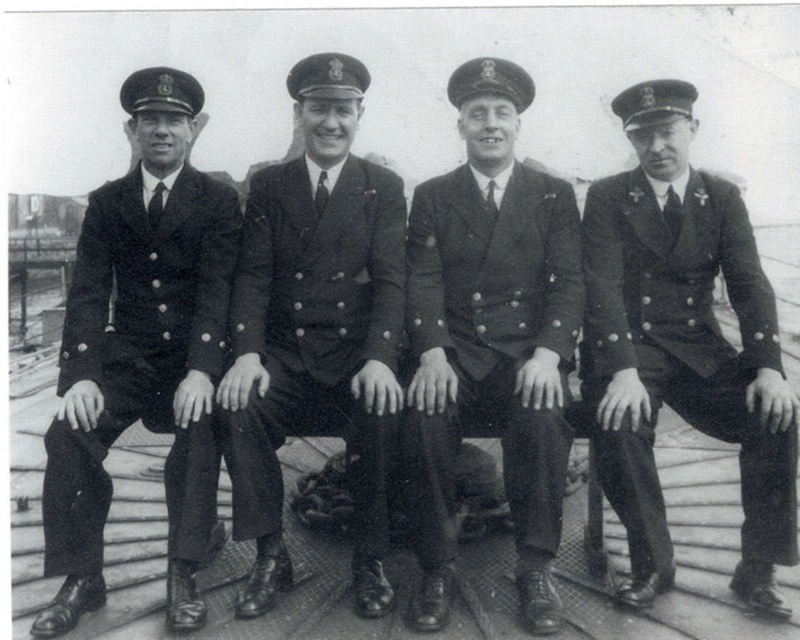 Photograph of four Chief Petty Officers probably on HMS Sabre. Ernest ...