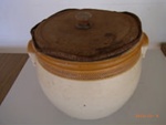 Round Earthenware Flour Bin; SH68-568