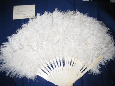 White Ivory & feather evening Fan
; SH68-766