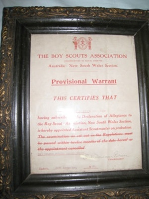 Boy Scouts Provisional Warrant
; SH1968-412