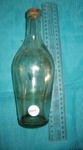 Bottle - clear blue tinged bottle with cork 
; SH1968-3102