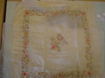 Scarf - silk - embroidered with flowers and horseshoes - from France
; SH1968-3029