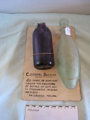 2 McGroder Cordial Bottles; SH68-175