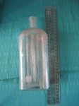 Bottle - clear glass - rectangular round shoulders
; SH1968-3089