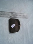 Purse - coin purse leather with metal claps and internal divider
; SH1968-3054