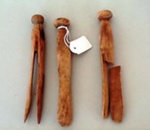 Wooden Pegs x 3; c 1880; M1705