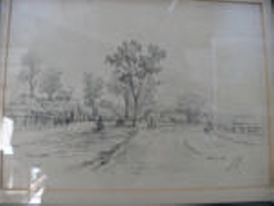 Pencil Sketch; Edith Clements (nee Blacket); 1880