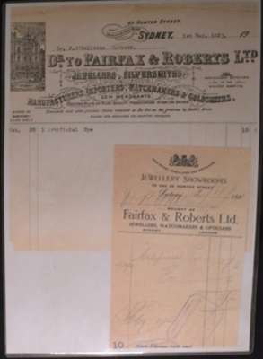 Fairfax & Roberts Receipts; Fairfax & Roberts Ltd; CH22/008