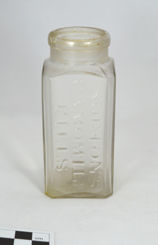 Rectangular Clear Glass Jar Wide neck and Embossed Label: Norton's ...