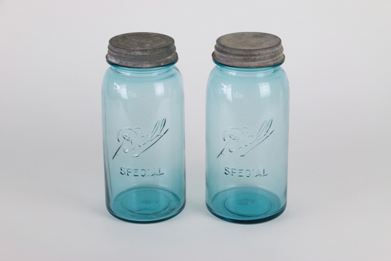 Pair of tall Mason jars; Ball Brothers Co.; 19101923; 01696.1.2 eHive