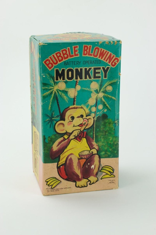 Bubble blowing monkey; Rock Valley Toy; circa 1950s; 00779