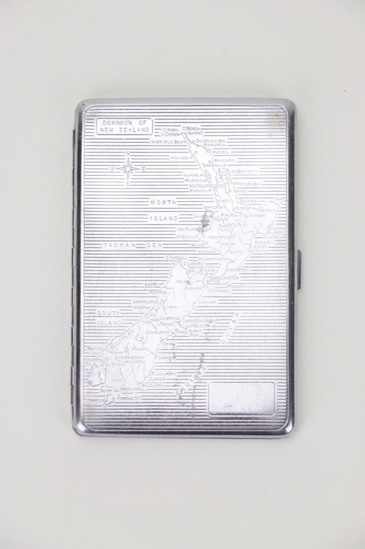 emu brand cigarette case New Zealand decorated cigarette case; EMU brand; 1960's; 01534