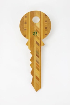 Wooden 21st key; Sovereign Woodware Ltd; 1953 - 1990; 00481