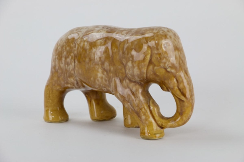 Elephant figurine; Crown Lynn Potteries Ltd; 1940s - early 1950s; 00106 |  eHive