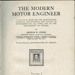 Book, The Modern Motor Engineer ; Arthur W. Judge; 2002/47/A