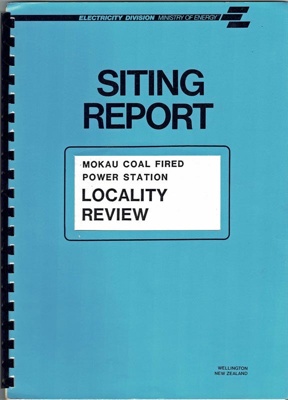 Booklet, Mokau Coal Fired Power Station Locality Review; Ministry of Energy; 1986; 2002/74/1