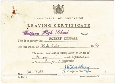 Department of EducationLEAVING CERTIFICATE; 1965; K2001/39/6.2 