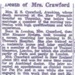 Obituary, Death, Eleanor Ada Crawford - (copy); A2023.0008