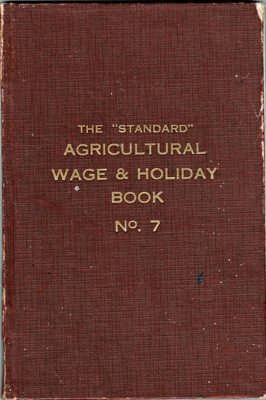 Book, Agricultural Wage & Holiday Book; G.H.Kendall; F-8-K-1999-12-99a