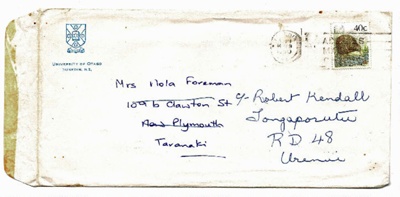 Letter, to Mrs N M Foreman from Norma Bethune (nee Crozier), plus envelope; 1990; K2001/39/6b/14