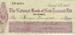 Bank Cheque, National Bank of New Zealand; National bank of New Zealand Ltd.; F-8-199168c